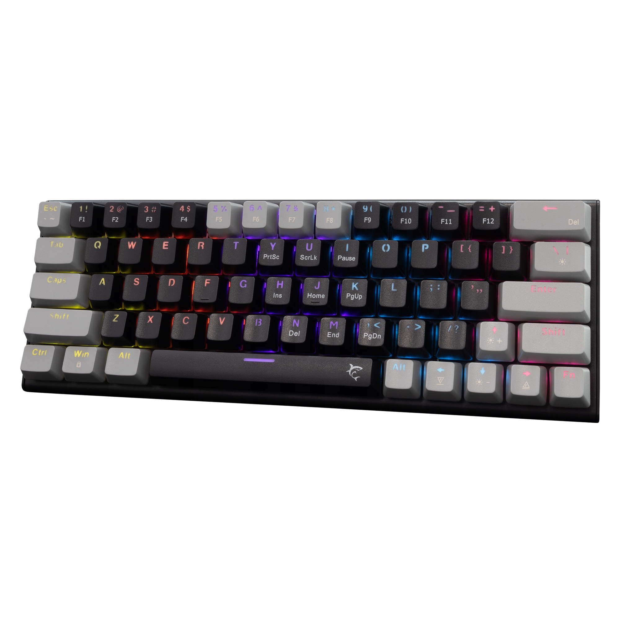 Klawiatura mechaniczna White Shark WAKIZASHI 2! Red Switch Czarno-szara RGB