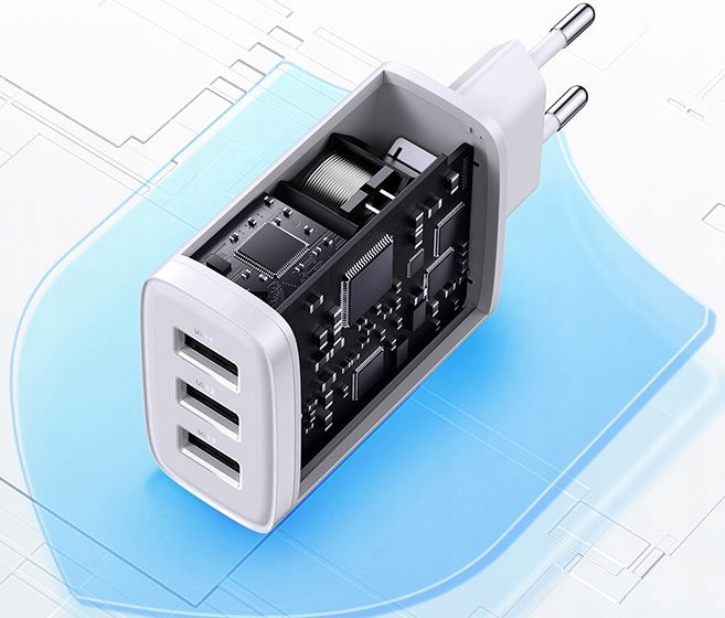 BASEUS Ładowarka Sieciowa 3x USB A Telefonu Smartfona USB-A Marka Baseus