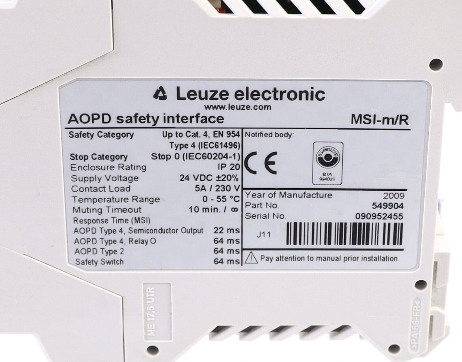 LEUZE MSI-M/R 549904 Rodzaj inny