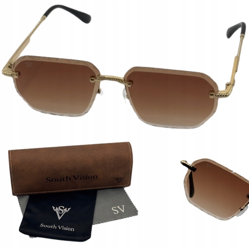 Sluneční brýle hnědé unisex UV400 polarizační bez obrouček Sv