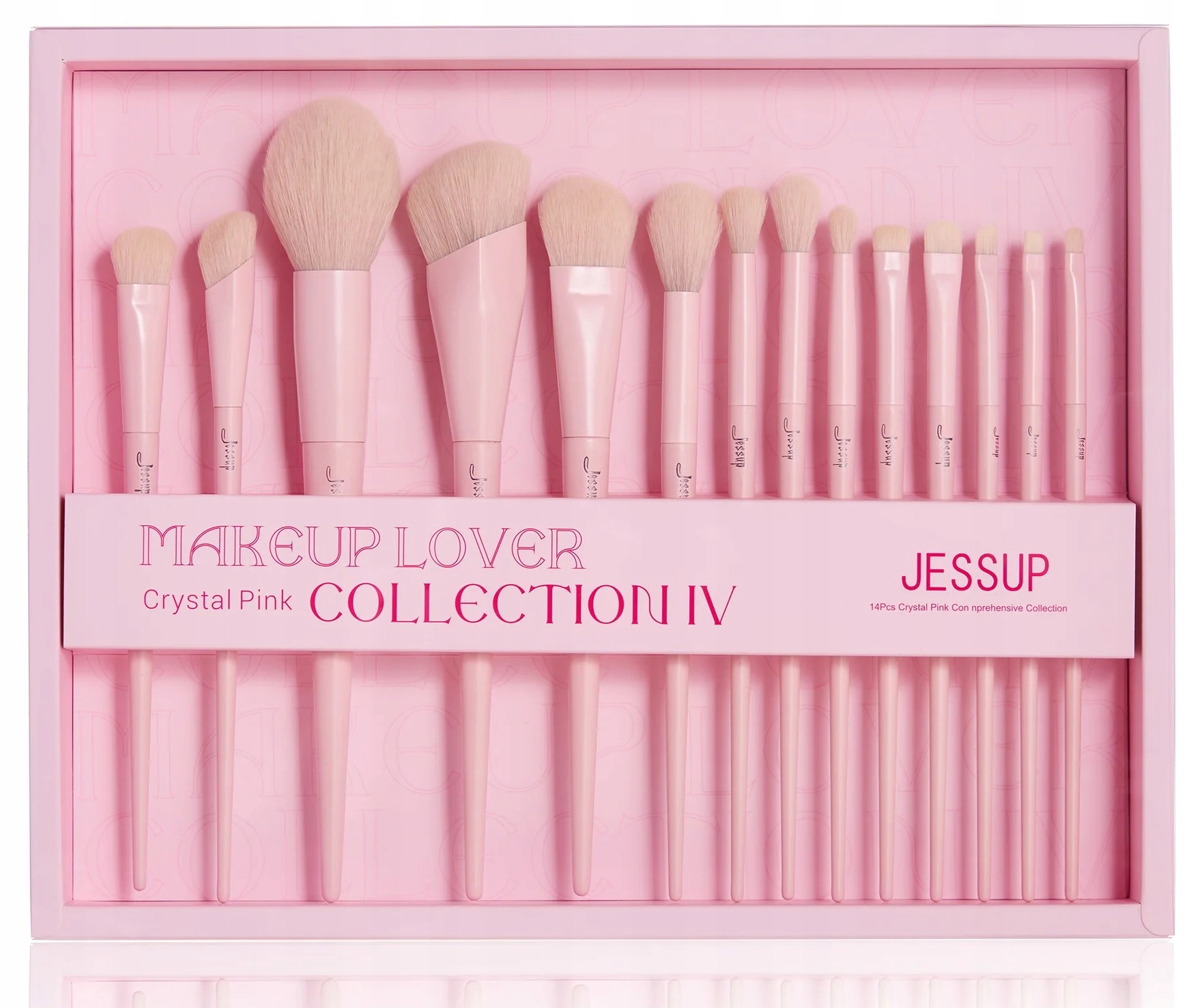 Jessup Makeup Lover Crystal Pink Zestaw 14 pędzli do makijażu T495-G