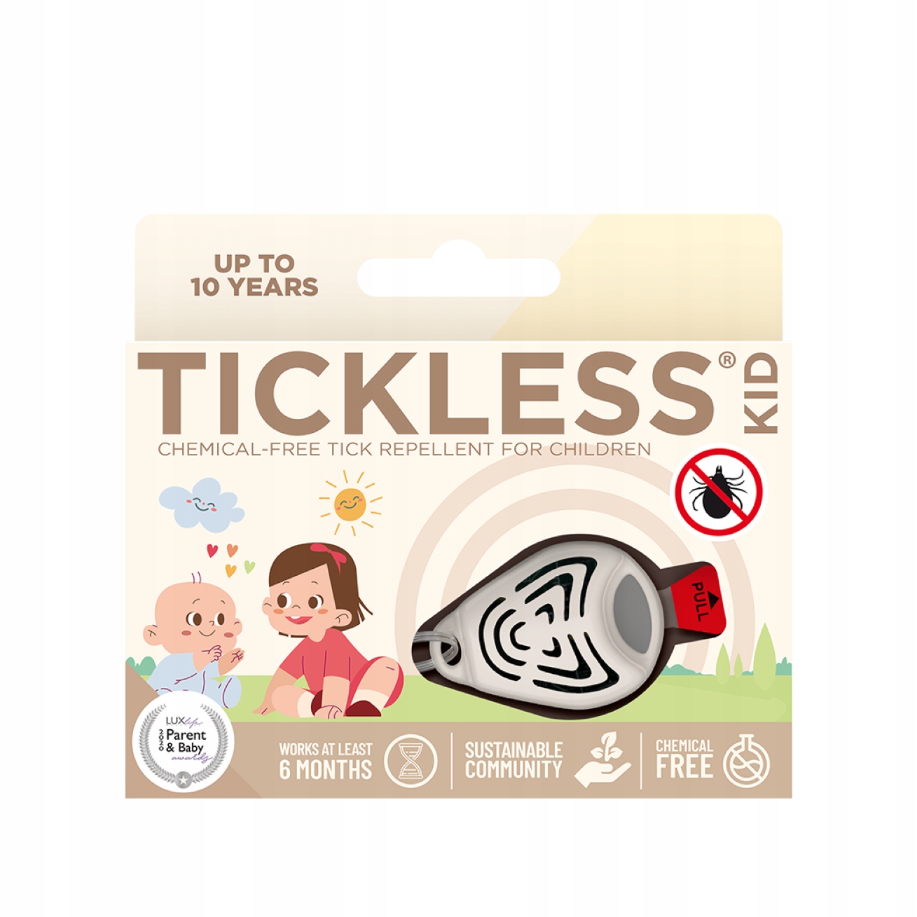 Tickless Kid Pro Děti, Ultrazvuková Ochrana, Přípravek Proti Klíšťatům, Béžový