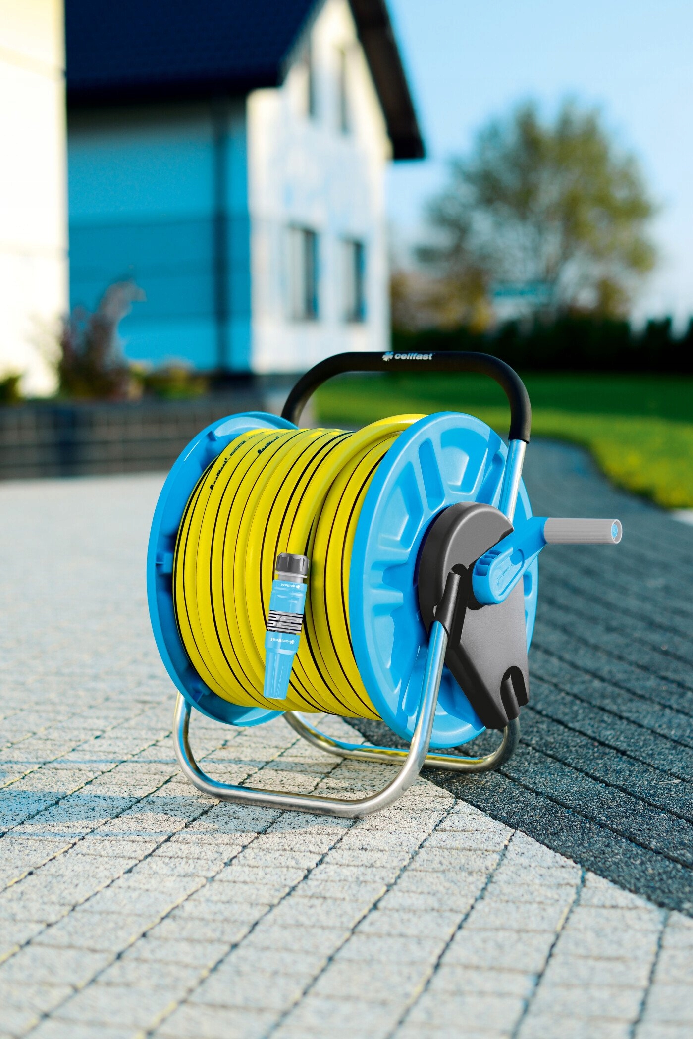 STOJAK ZWIJACZ BĘBEN NA WĄŻ OGRODOWY 60 M CELLFAST Typ wózki i wieszaki