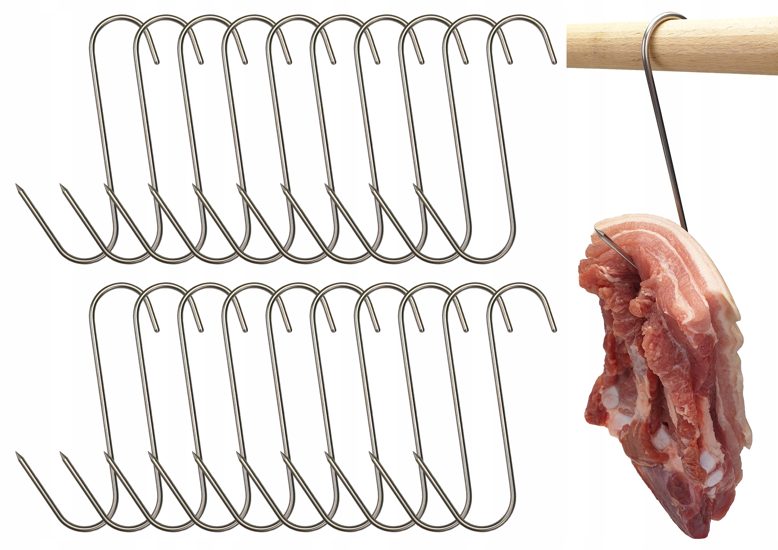 

S-312 Hak haki do wędzenia wędlin wędzarnicze Inox