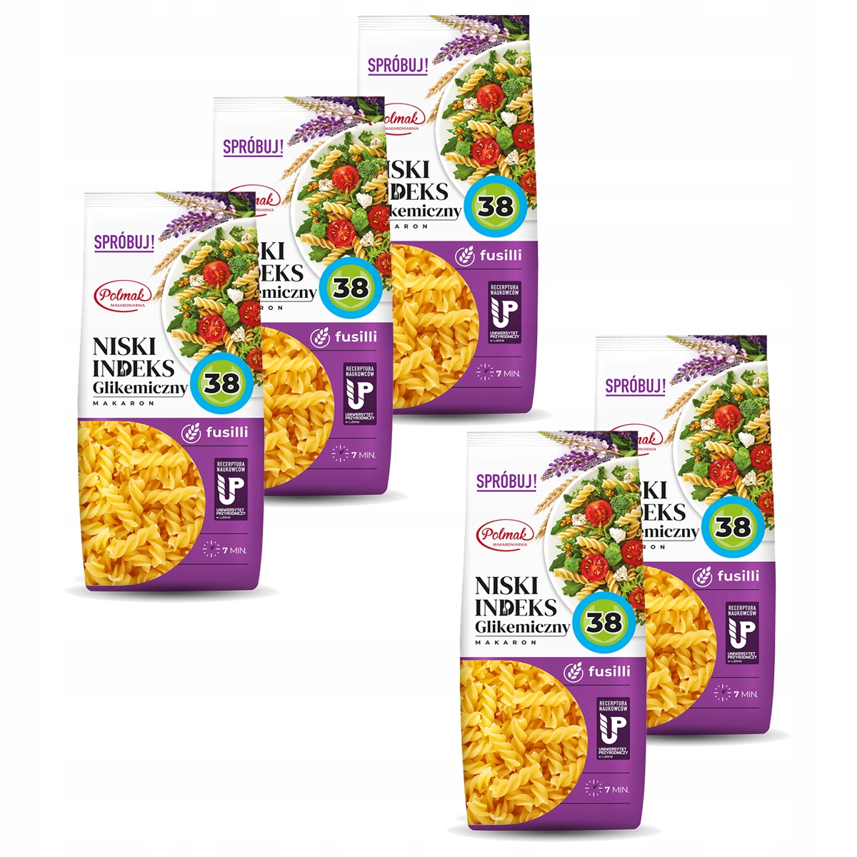 Levně Těstoviny fusilli 250 g Pro Diabetiky Nízký Ig 5 ks