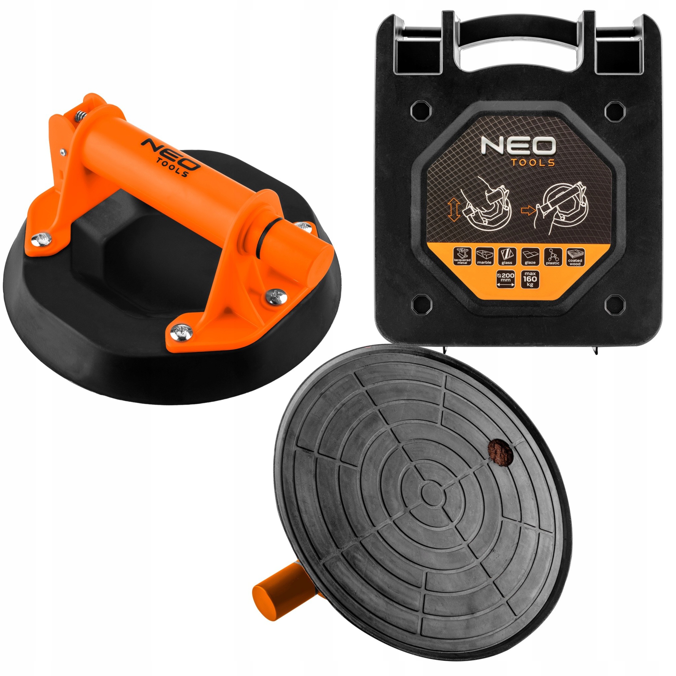 NEO 56-800 ВАКУУМНАЯ ПРИСОСКА НАСОС 160 КГ 200 ММ