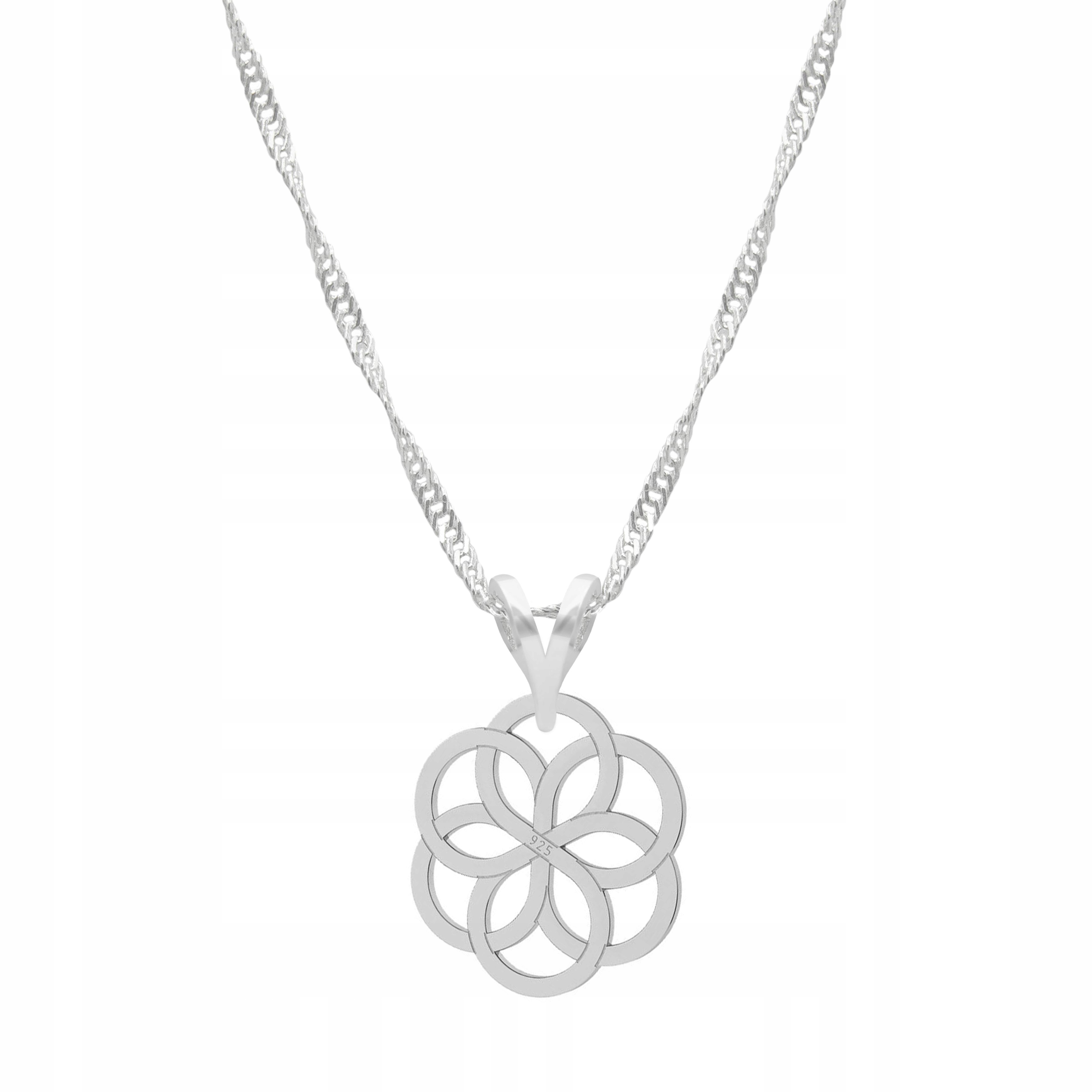 Stříbrný řetízek náhrdelník 925 Rozeta Ažurová