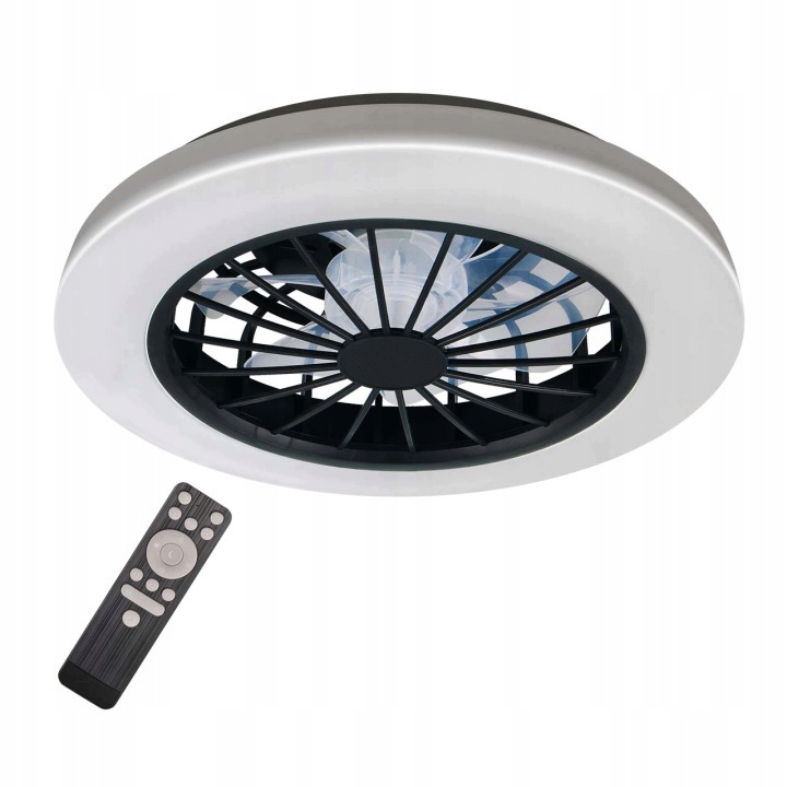 Lampa s ventilátorem stropní stropní svítidlo Led 24W stmívatelná Cct dálkový ovladač 38 cm