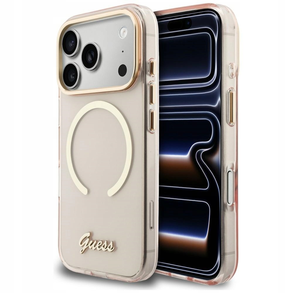 Pouzdro Pro Iphone 17 Pro Max Guess IML Script Metal Magsafe