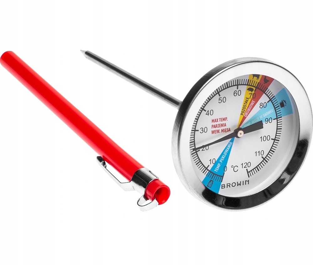 

Termometr do szynkowaru 1,5kg 3kg, tarcza, 0-120°C