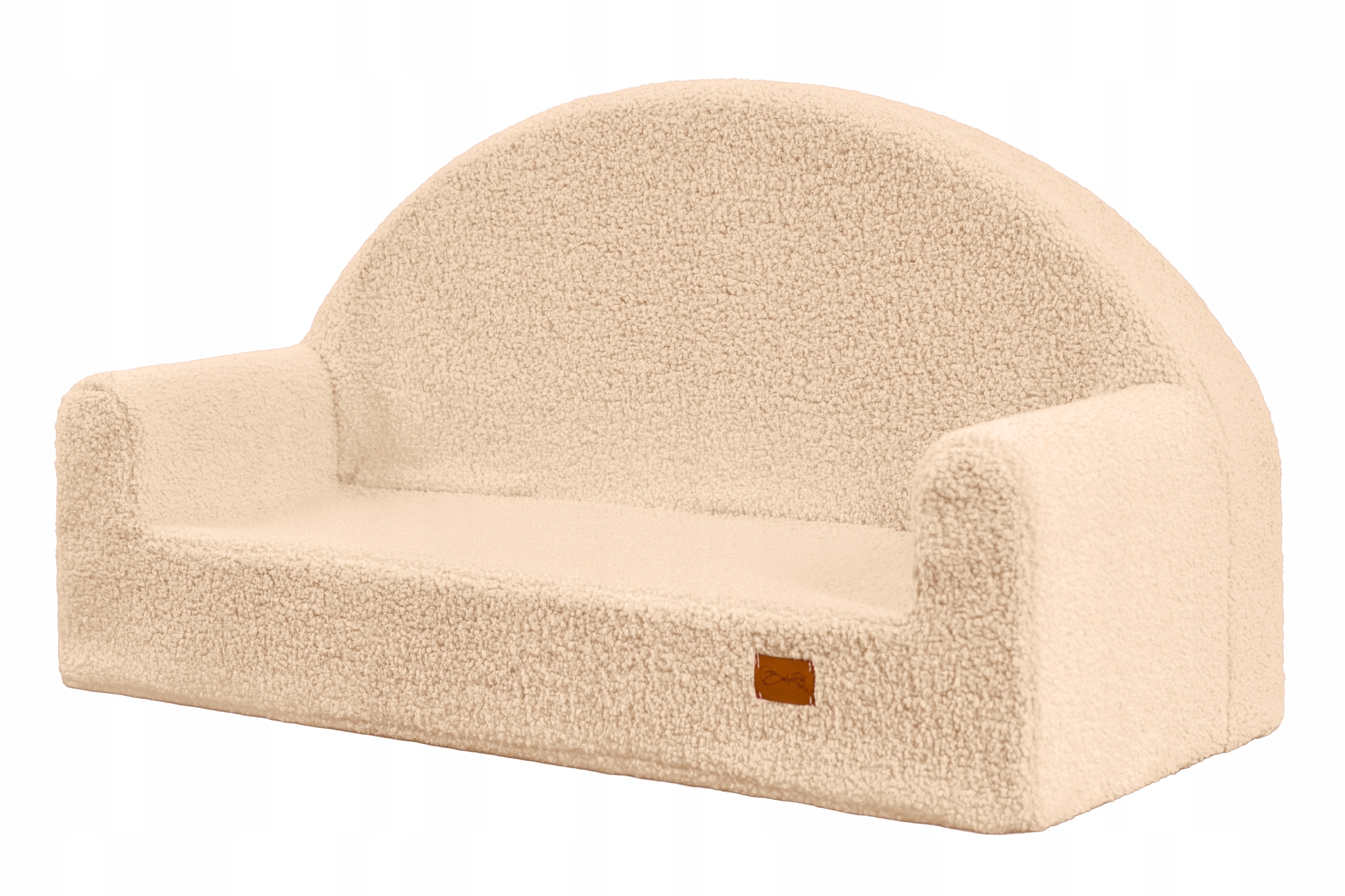Fotel Dla Dziecka- Kanapa tapczanik sofa piankowa bucle śmietanowy