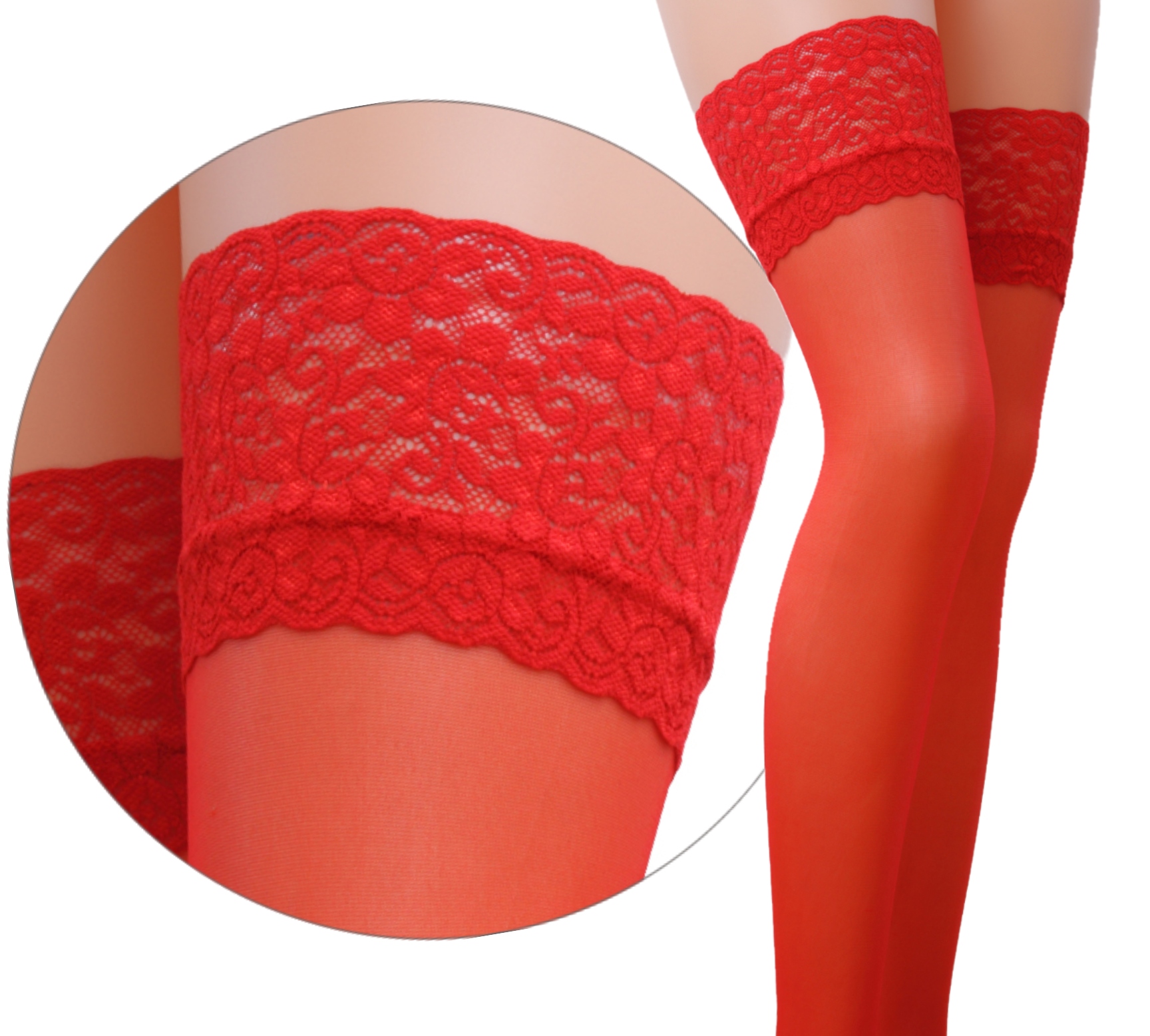 

Seksowne Pończochy Samonośne 3/4 L/XL Sexy Koronka