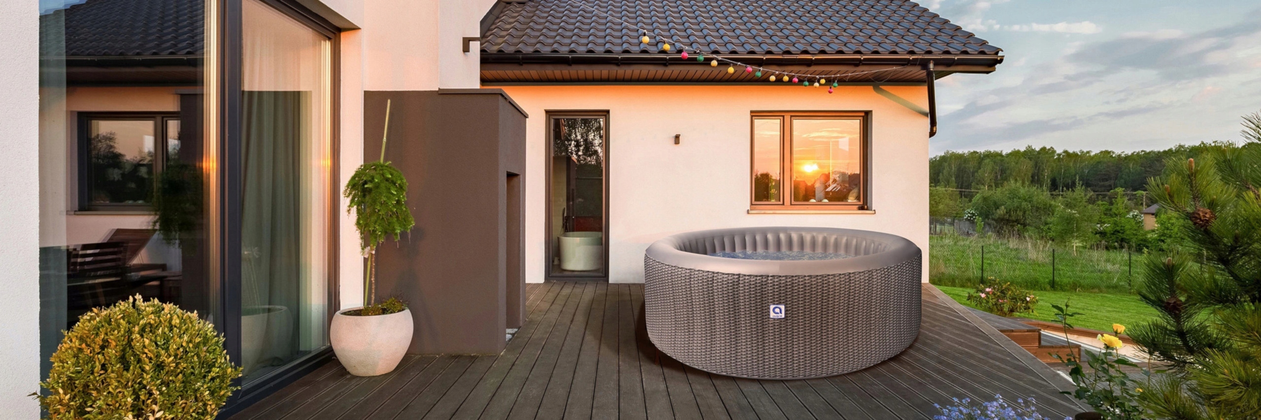 DMUCHANE SPA BASEN OGRODOWY AVENLI 6 OSÓB HYDROMASAŻ + POKRYWA Waga produktu z opakowaniem jednostkowym 33 kg