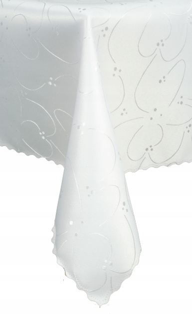 

obrus w gałązki biały lub ekri 160X300