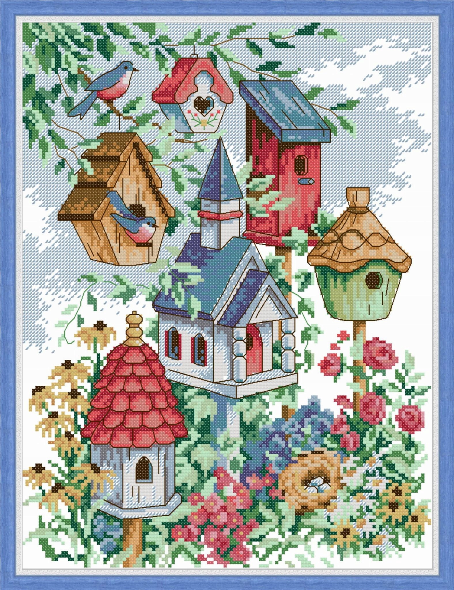 Křížková výšivka počítaná sada (kanva, mulina)