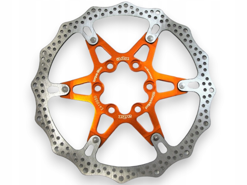 Mocna Rowerowa Tarcza Hamulcowa Aluminiowy Pająk A2Z Atd Orange 160mm
