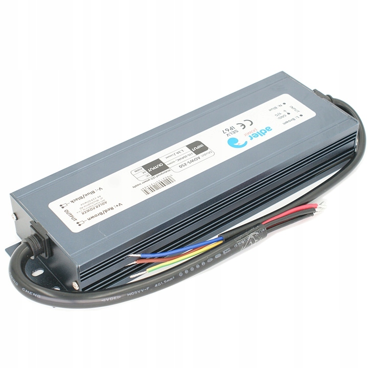 Profesionální Hermetický Napájecí Zdroj 12V 250W 20A vodotěsný Led pásek IP67