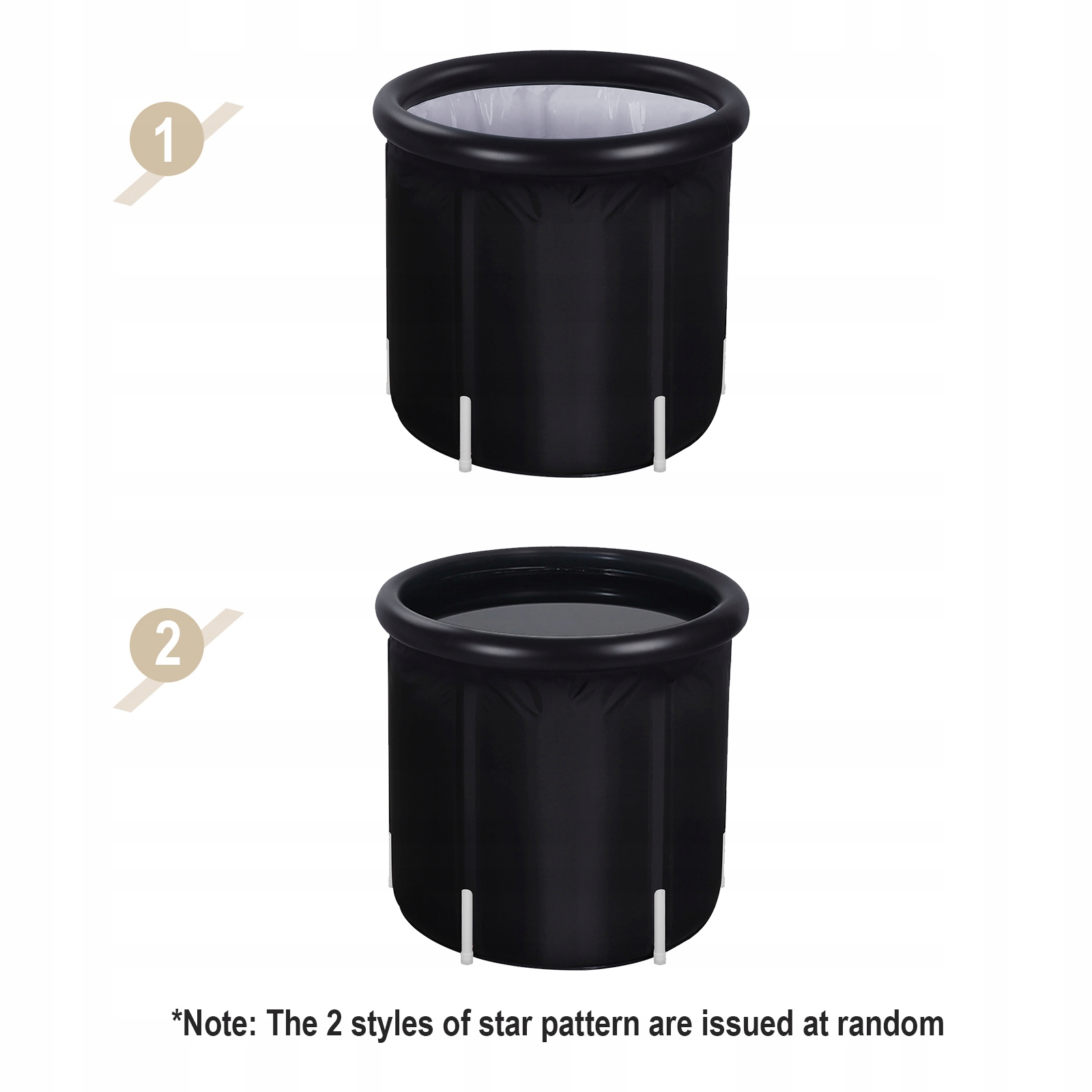 2024 Balia wanna do kąpieli lodowej morsowania 75cm Czarny EAN (GTIN) 727670461251