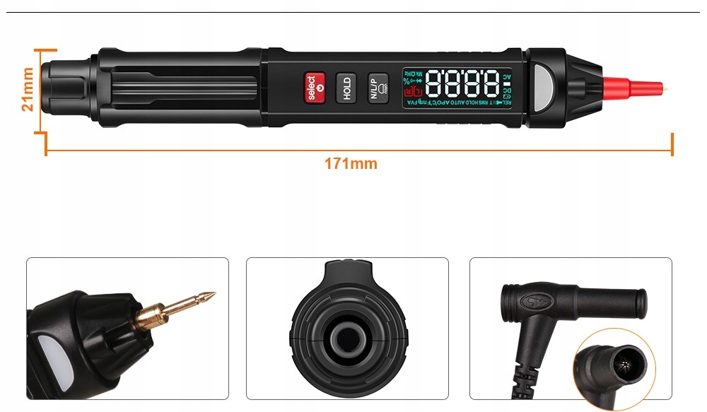 TESTER NAPIĘCIA MULTIMETR MIERNIK FAZ True RMS 3w1 Kod producenta MT007P