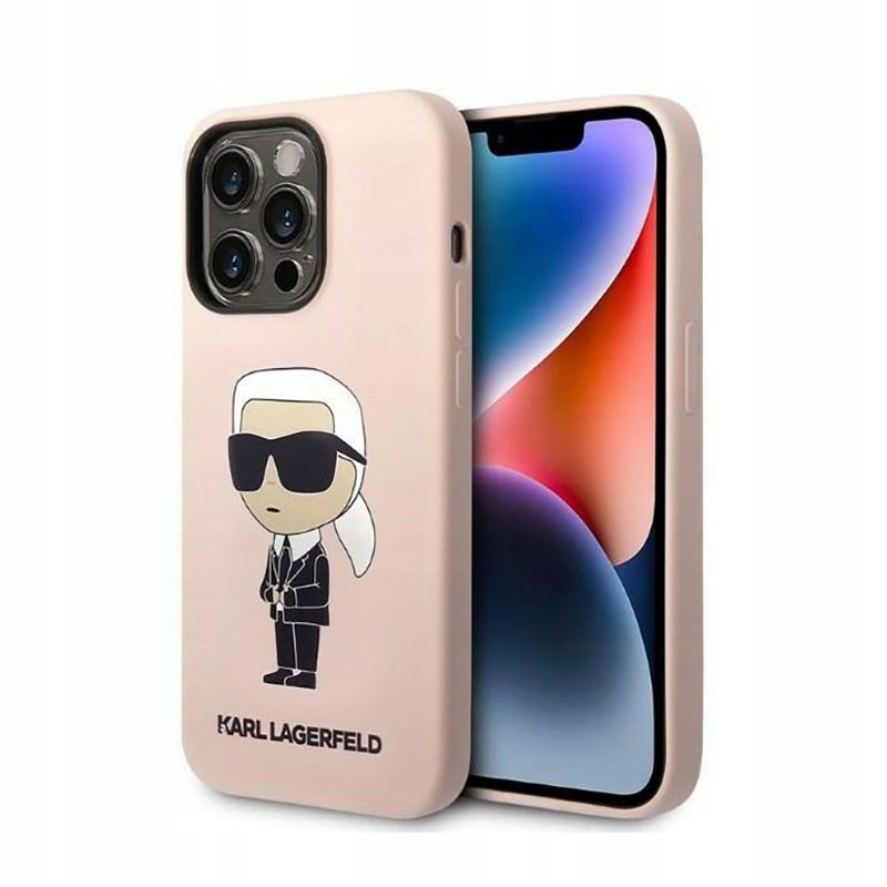 Karl Lagerfeld Silicone Nft Ikonik Pouzdro pro iPhone 14 Pro (růžové)
