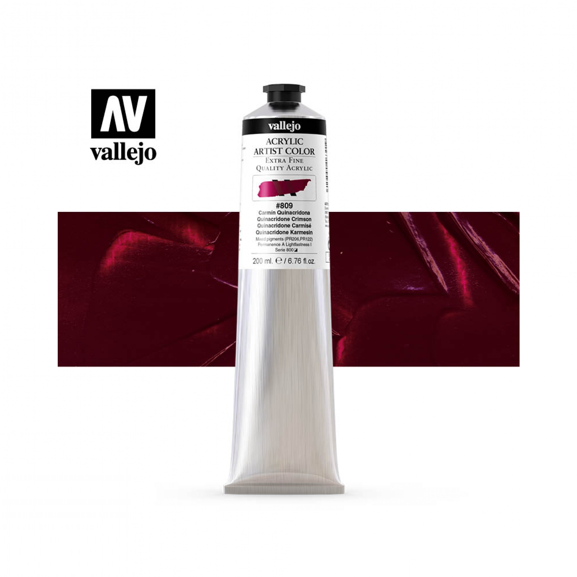 Barva akrylová Vallejo 200 Ml 809 Quinacridone