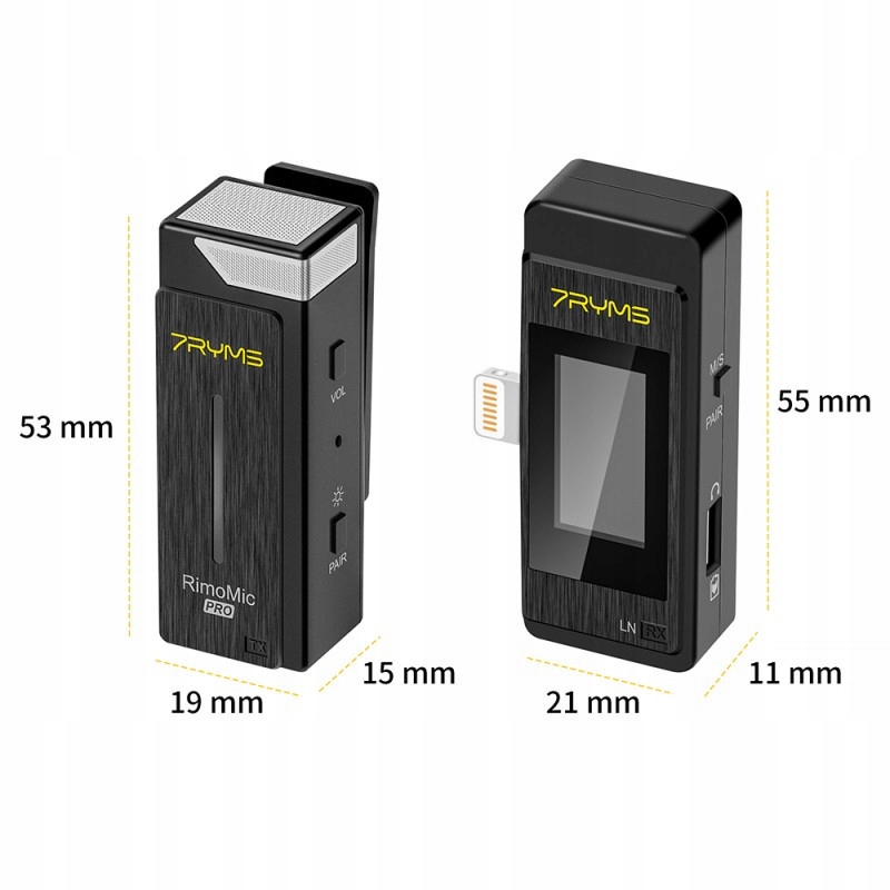 Sada bezdrátového mikrofonu 7Ryms RimoMic Pro [iPhone/iPad] dva vysílače