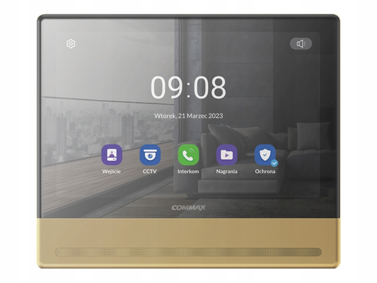 Monitor 10,1'' CDV-1004QT (DC) Gold Commax