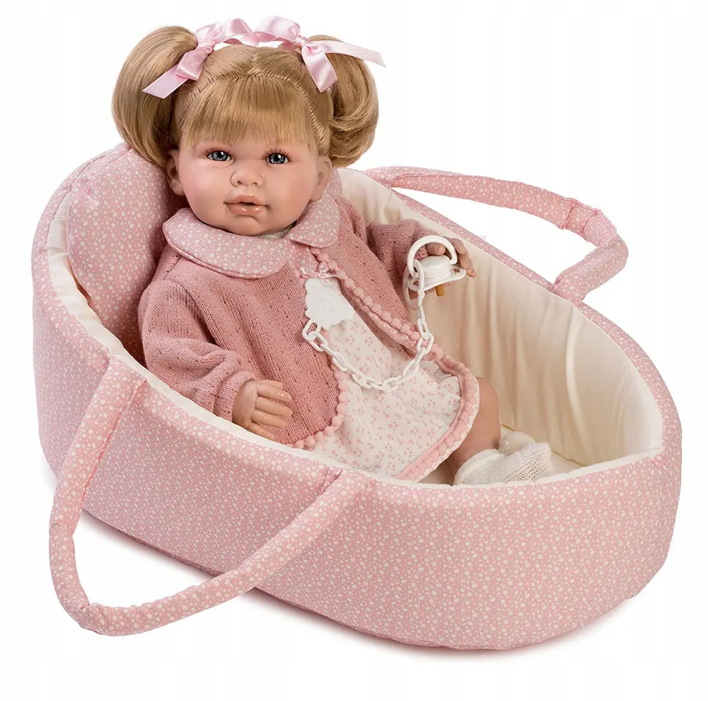 Lalka Hiszpańska Daniela W Nosidełku Funkcyjna, Płacze, Mówi 45 CM
