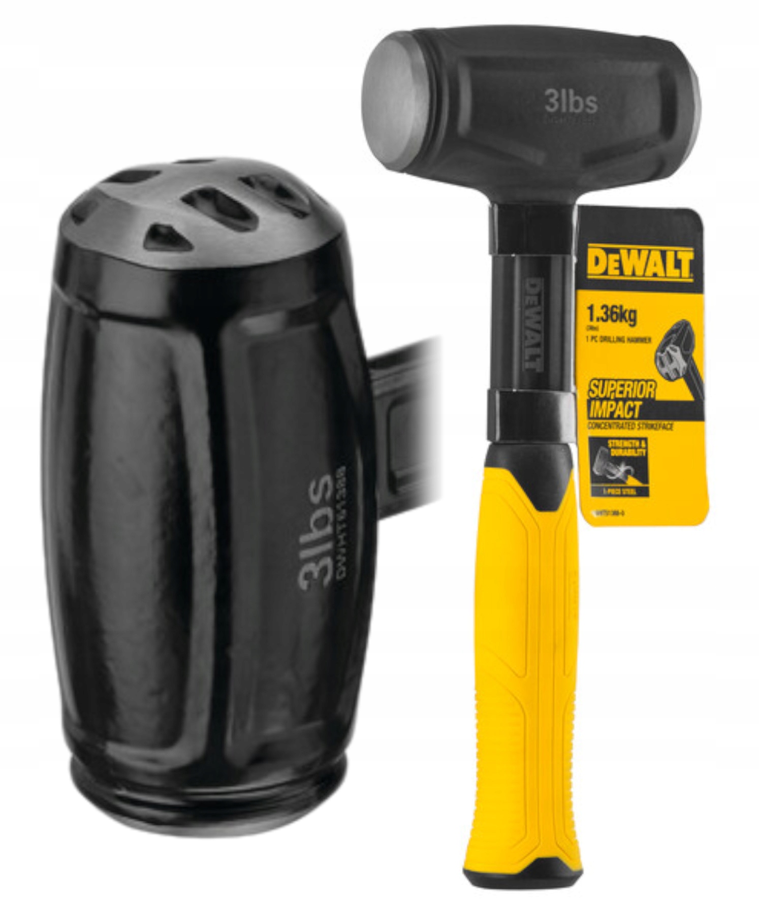 DeWALT Młotek wyburzeniowy do przebijania 1,4 kg jednoczęściowy DWHT51388