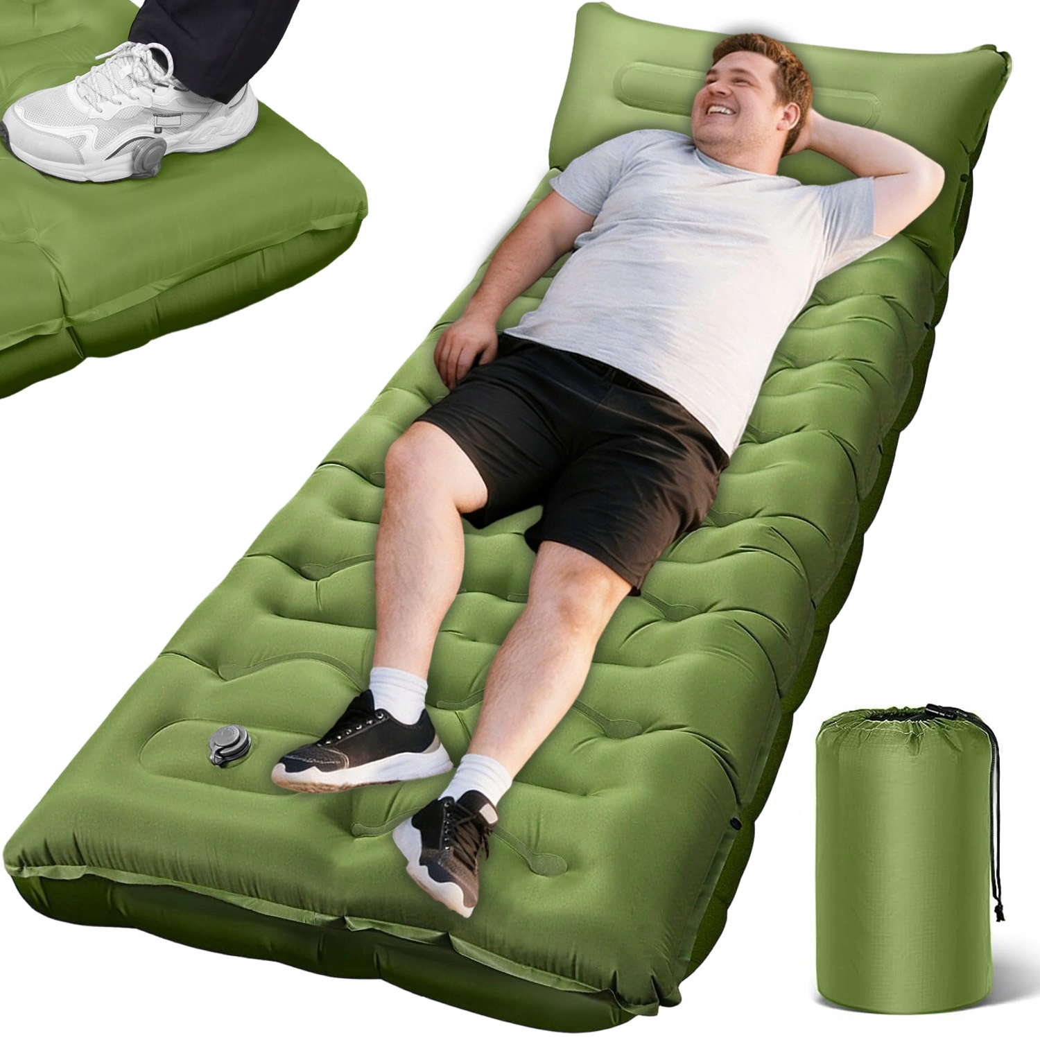 Matrace Nafukovací Podložka Ultralehká S Vestavěnou Pumpou