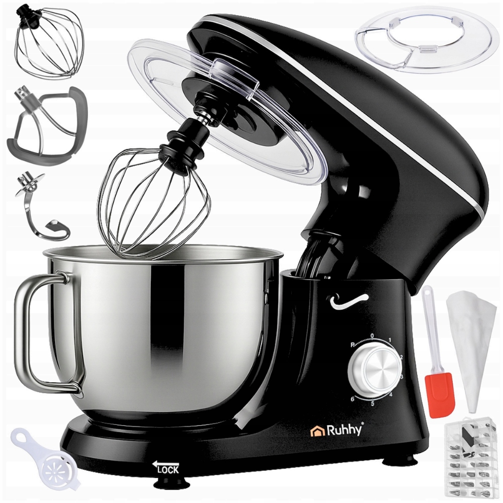 Planetární kuchyňský Robot Mixér multifunkční 6,2 l mísa Set Bonus