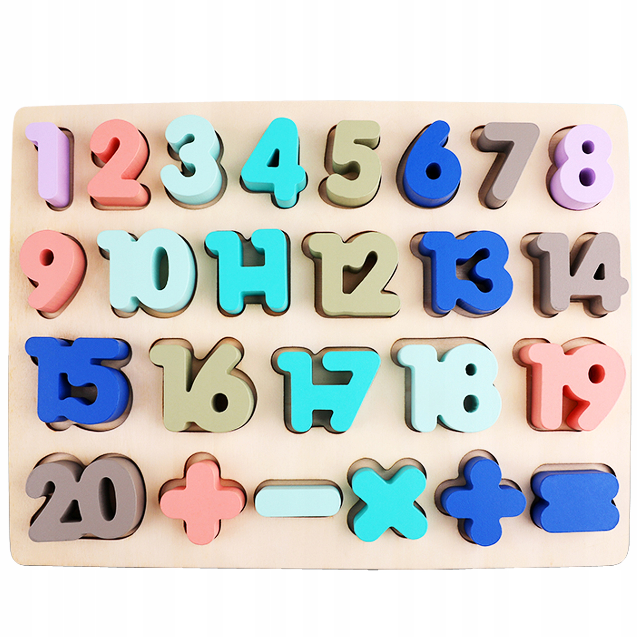 

Drewniane Puzzle Edukacyjne cyfry liczenie 693