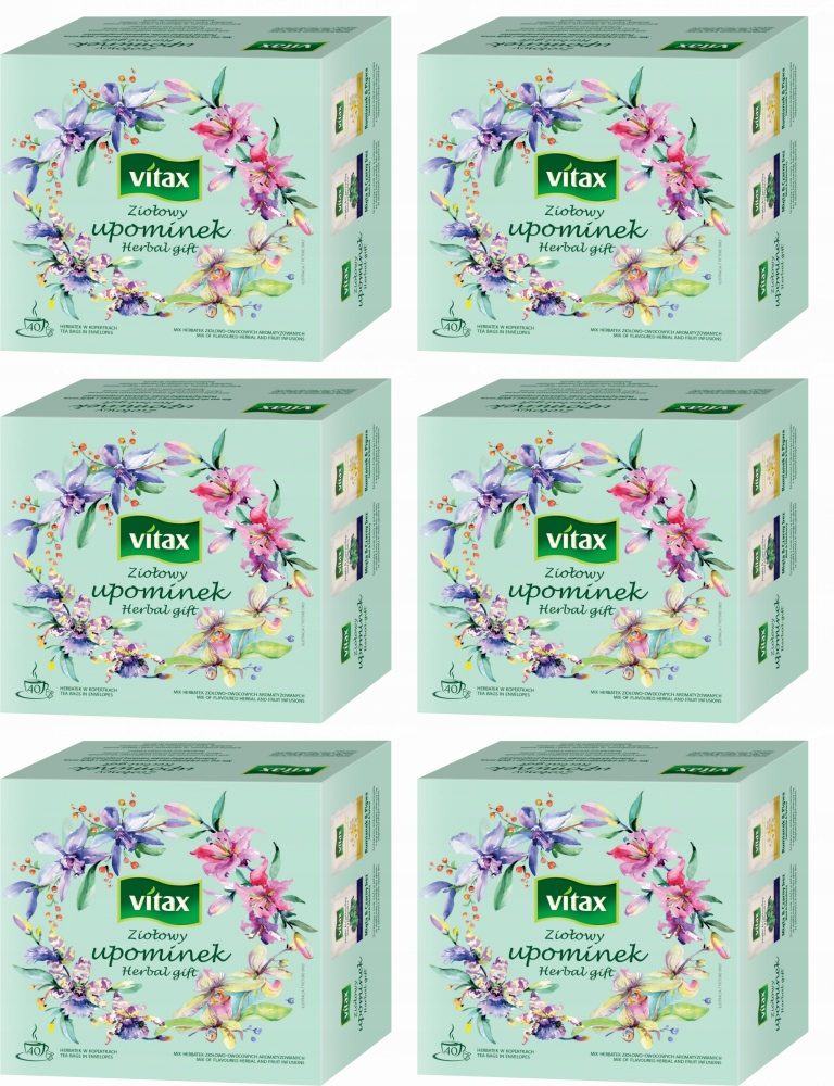 Vitax ziołowy upominek 40 torebki 4 smaki ziołowe x6