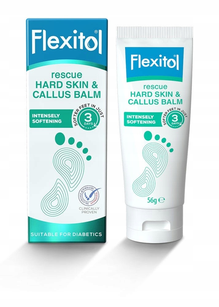 Flexitol balzám na nohy intenzivně změkčuje, zrohovatělou a suchou pokožku