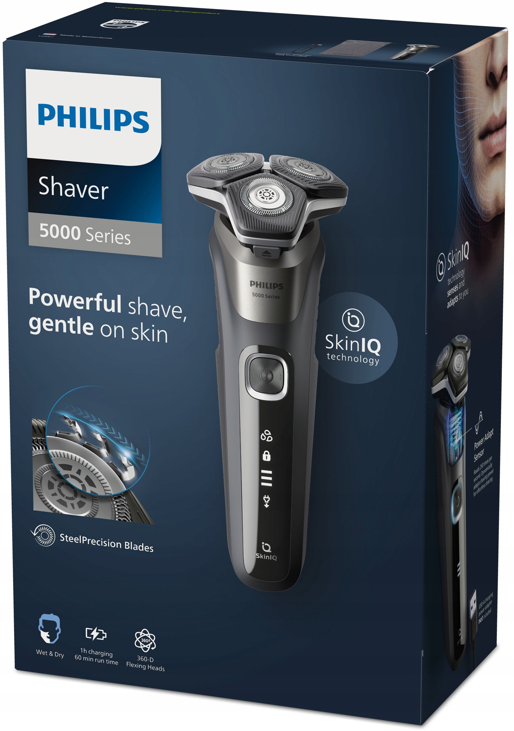 Golarka Philips Shaver Series 5000 S5887/35 na sucho i mokro