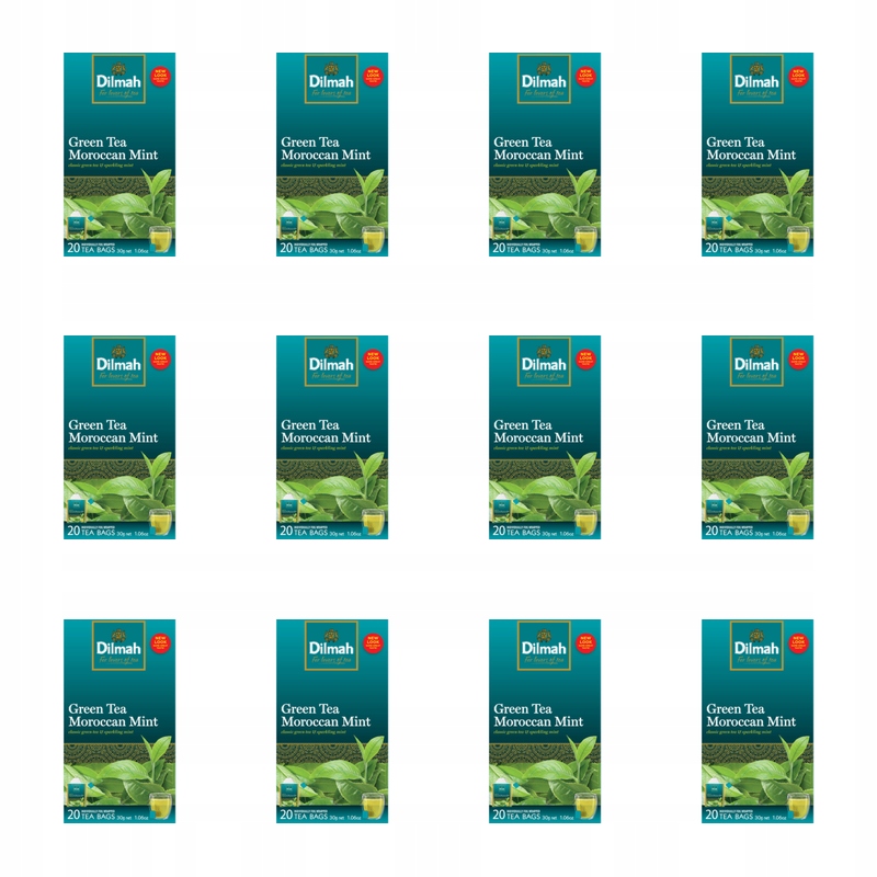 Dilmah Green Tea Moroccant Mint Zelený Čaj Mátový 20 sáčků X12