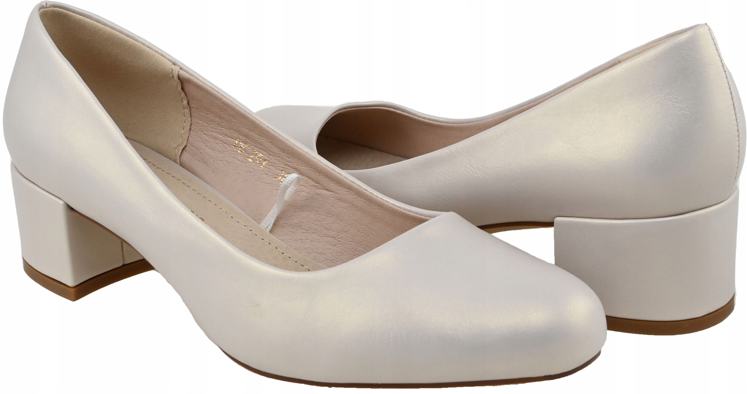 CZÓŁENKA SERGIO LEONE PB 291 BEŻ PERŁA r.38 Rozmiar 38