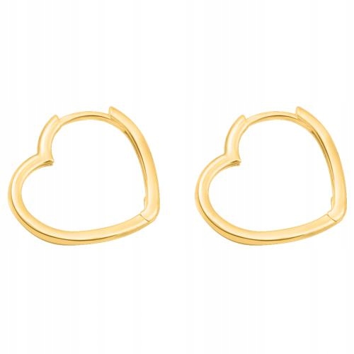 Náušnice zlaté 585 ve tvaru srdíček a'la kola dárek ke Dni žen