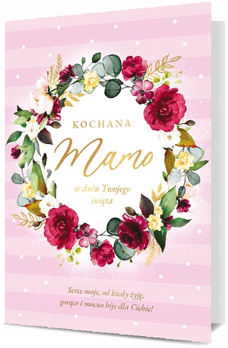 

Kartka z życzeniami dla Mamy romantyczna PDB1879