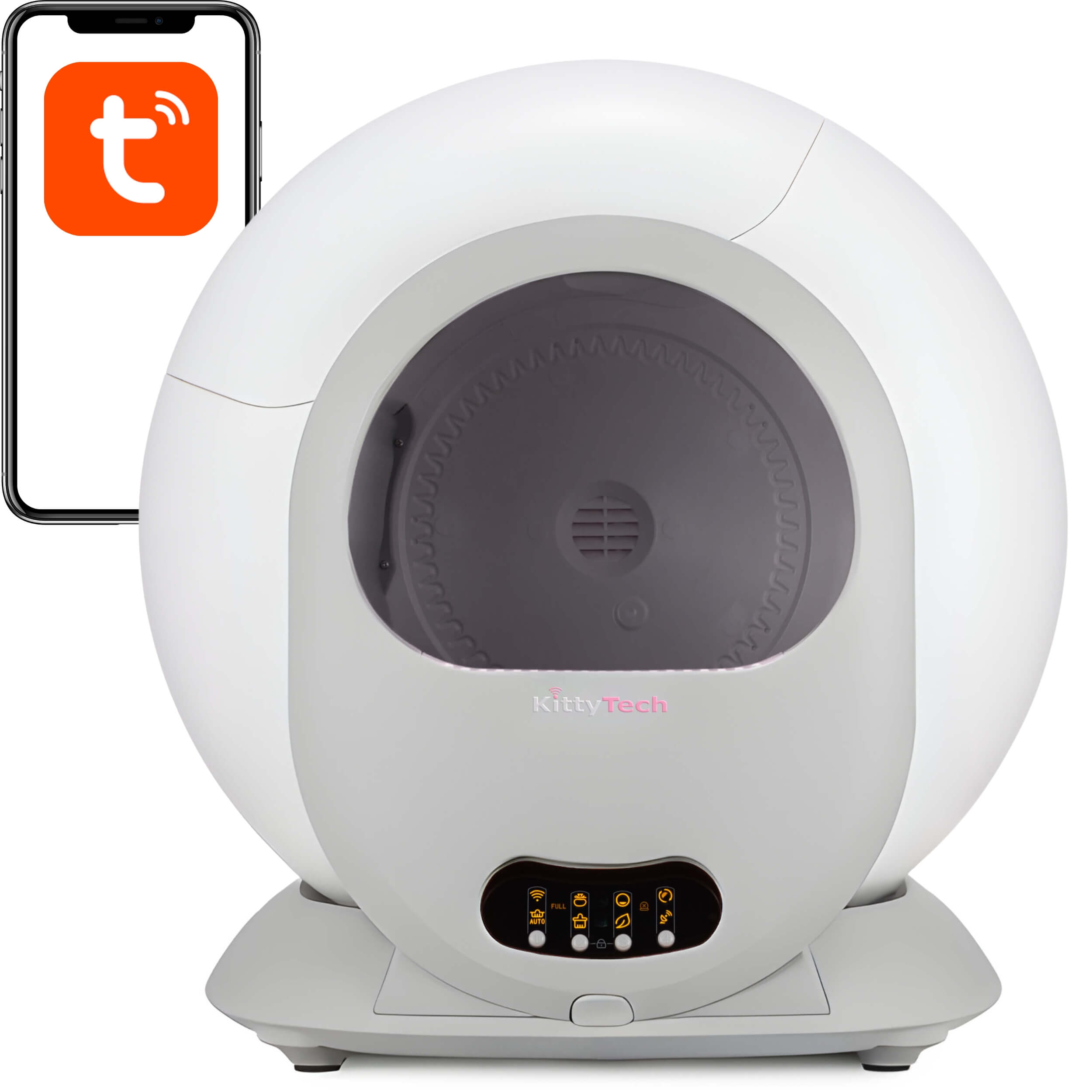 Levně Automatická samočistící toaleta pro kočky Tuya SilentPurr šedá KittyTech