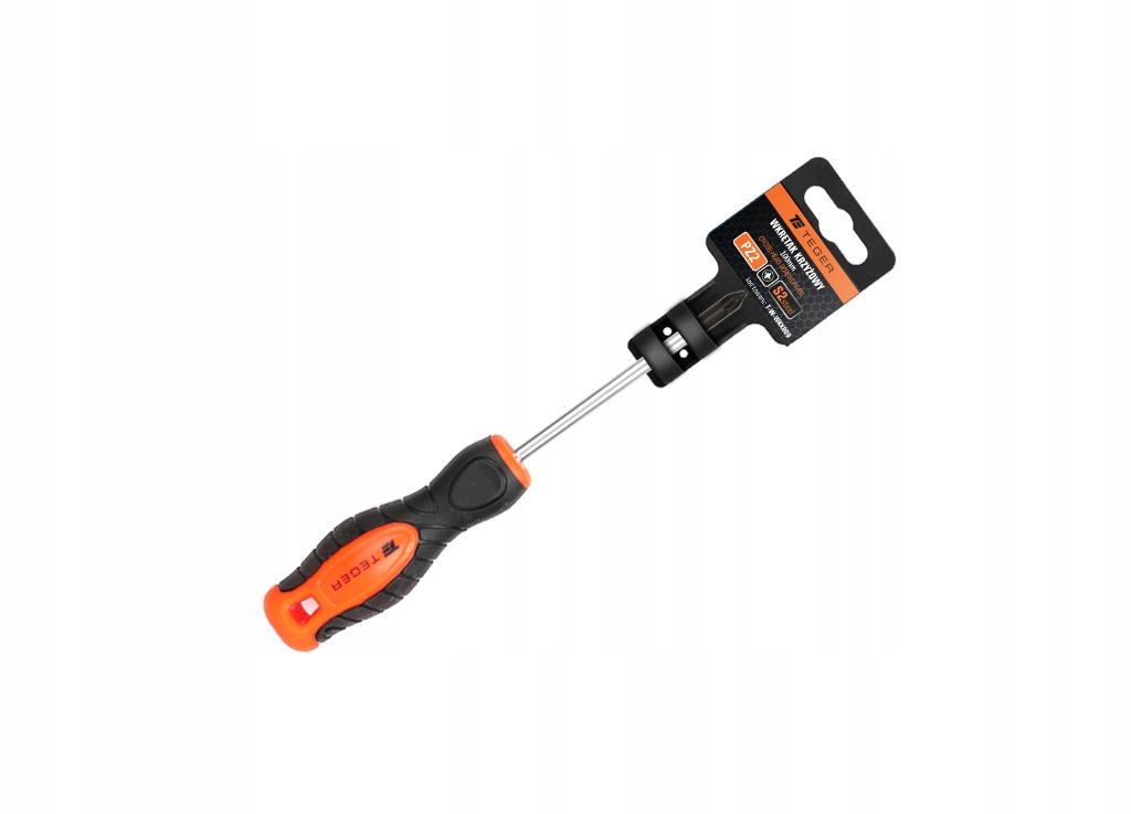 Wkrętak krzyżowy śrubokręt PZ 2x100mm z magnetyczną końcówką TEGER