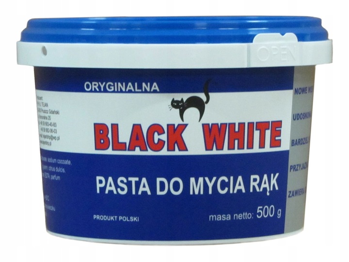 

Pasta Do Mycia Rąk Black White Z Dod Trącym- 1opak