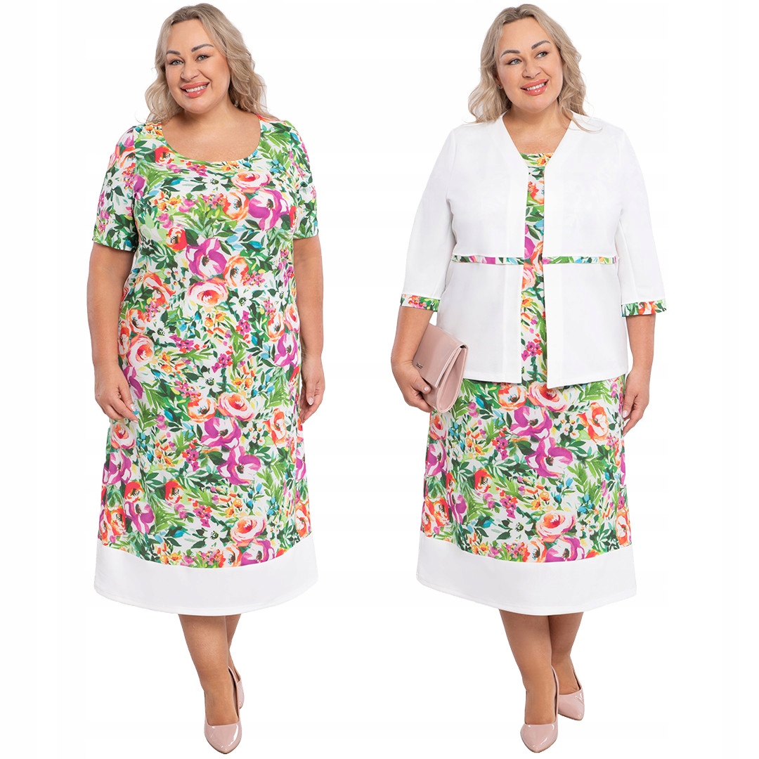 Bílá šaty sukně se sakem 54