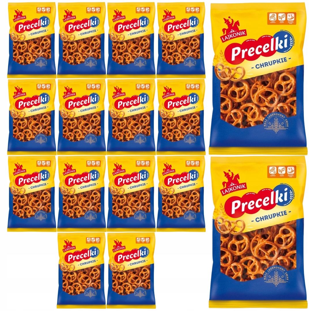 Levně Lajkonik Křupavé preclíky 130 g x 16 kusů