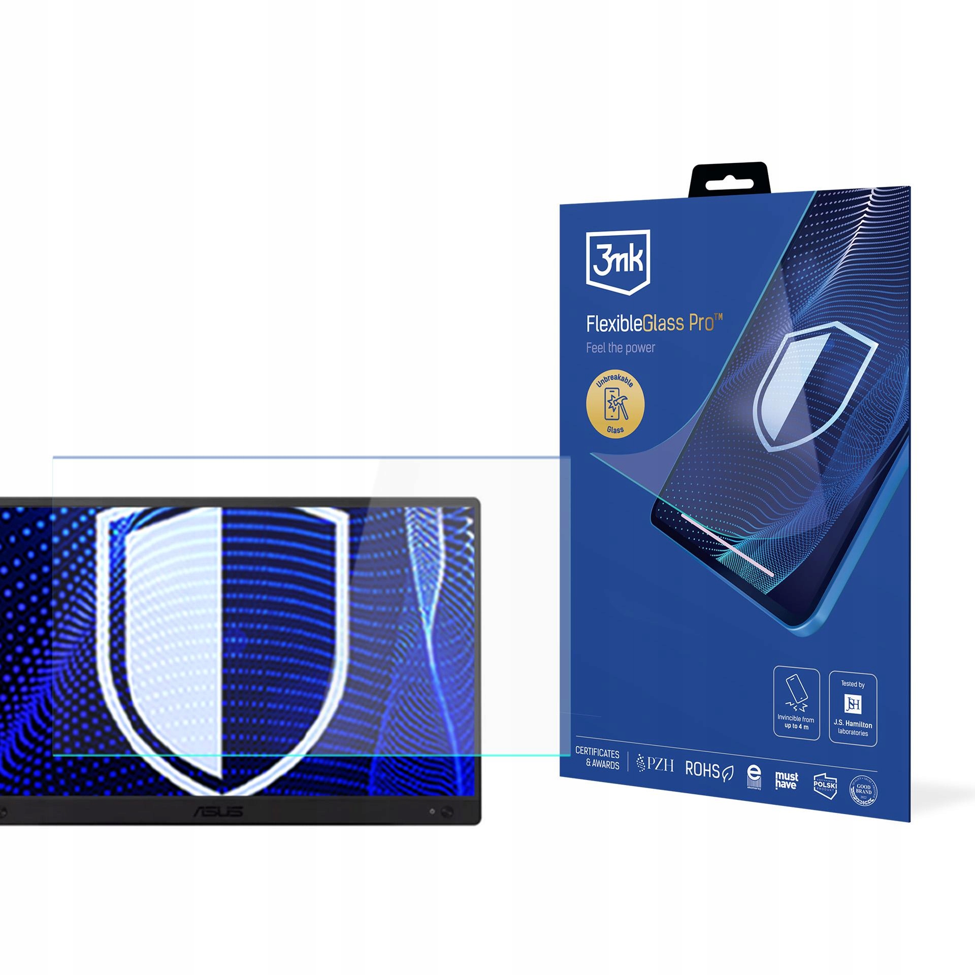 Sklo na displej pro Asus ZenScreen MB166C 3mk FlexibleGlass Pro