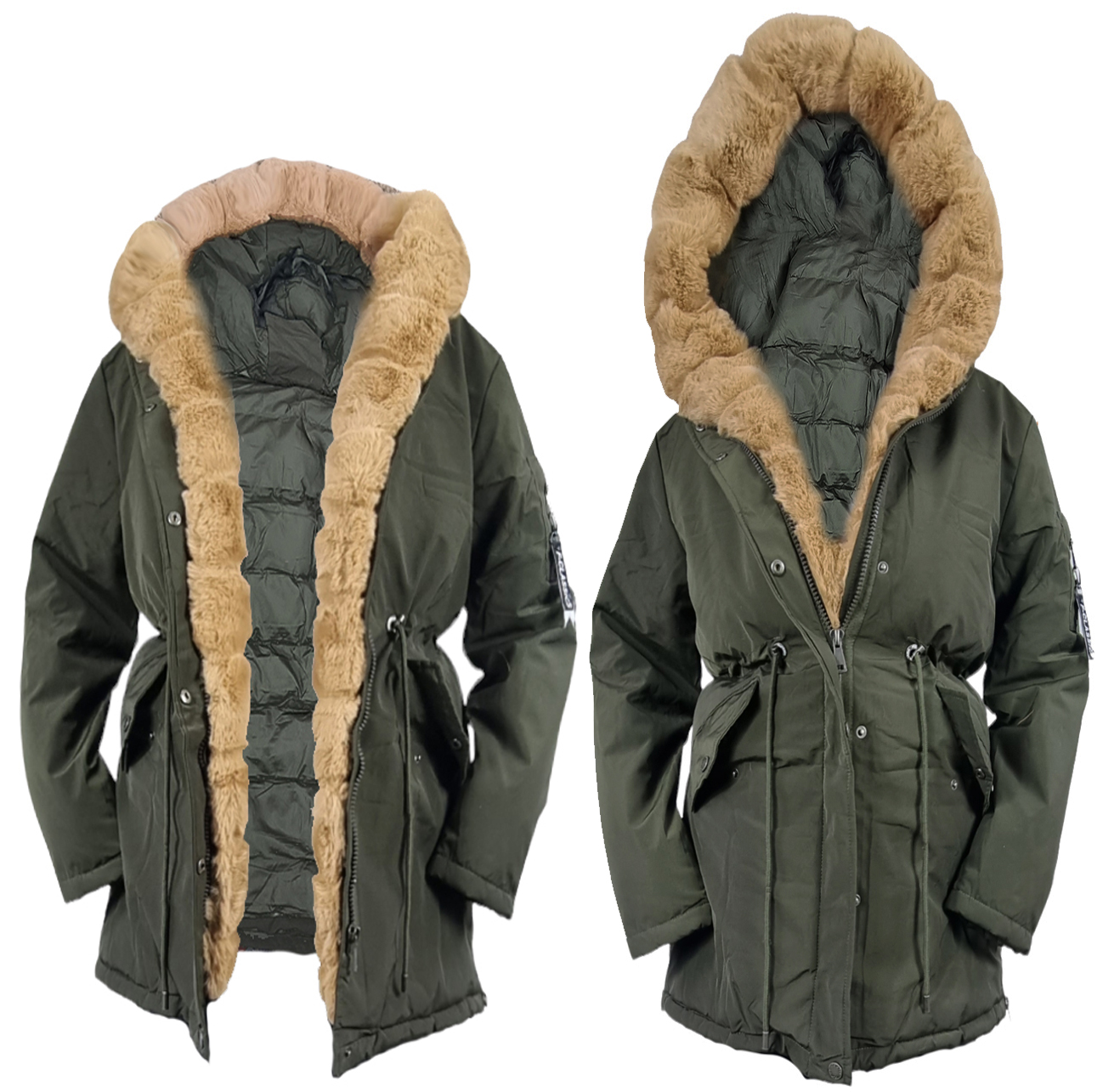 

Kurtka Parka Z Futerkiem Zimowa Ciepła Miś 3XL