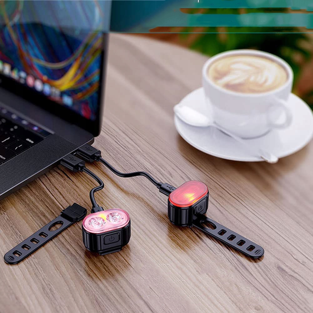 LAMPKA ROWEROWA ŚWIATŁO PRZÓD TYŁ LED NA KIEROWNICE ROWER USB BARDZO MOCNA Źródło światła dioda LED