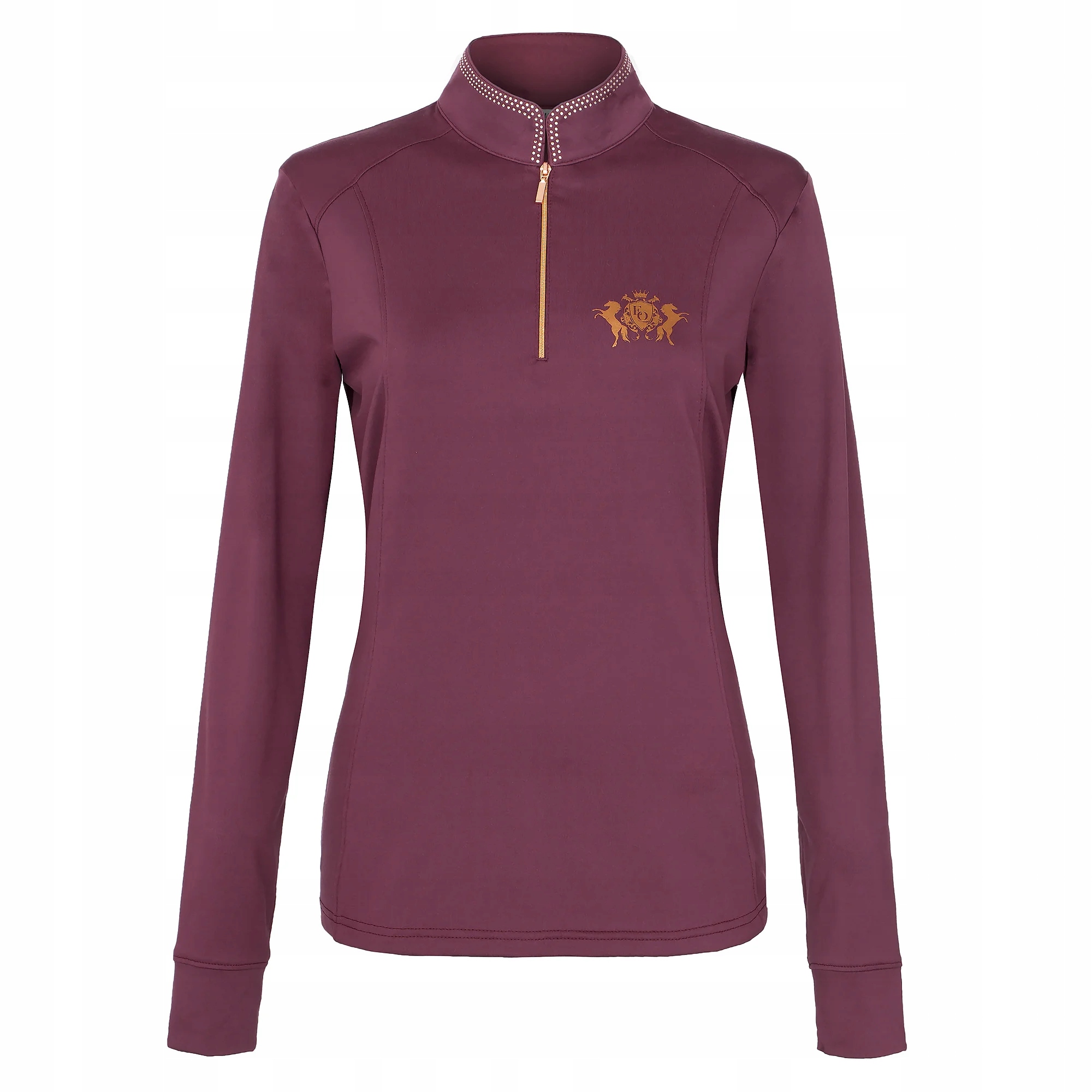 Koszulka jeździecka damska Equestrian Queen Mackenzie2.0 25AW bordowa S