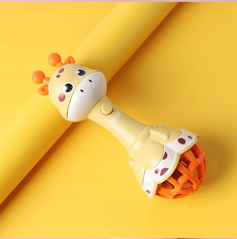 GRZECHOTKA SENSORYCZNA GRYZAK ŚWIATŁO DŹWIĘK 17 CM Marka inna