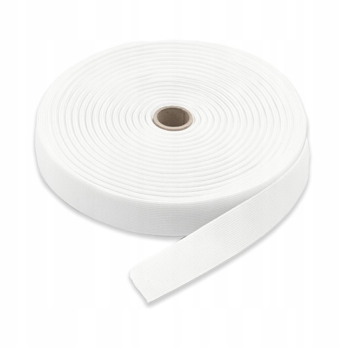 Guma tkaná 30mm/25mb bílá REZ00